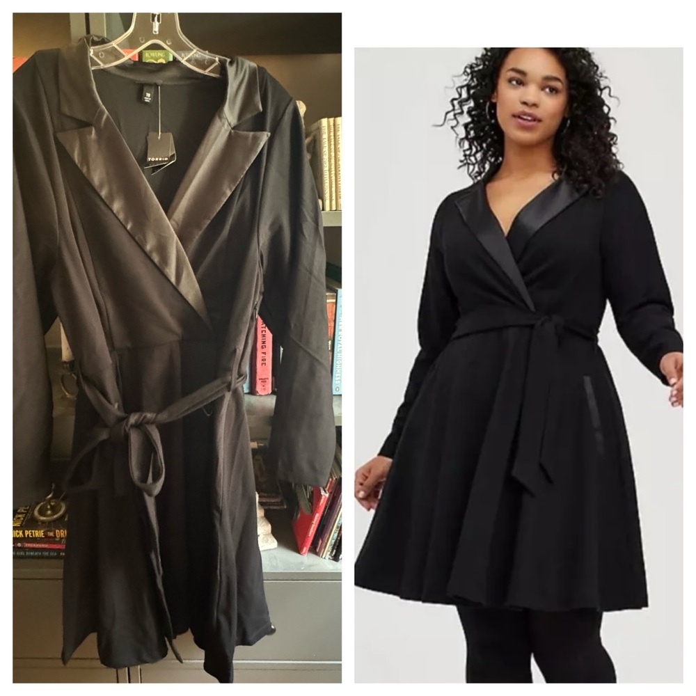 NWT Black Torrid Tuxedo Dress 18W